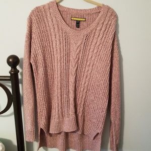 Blush High Low Boxy Knit Sweater